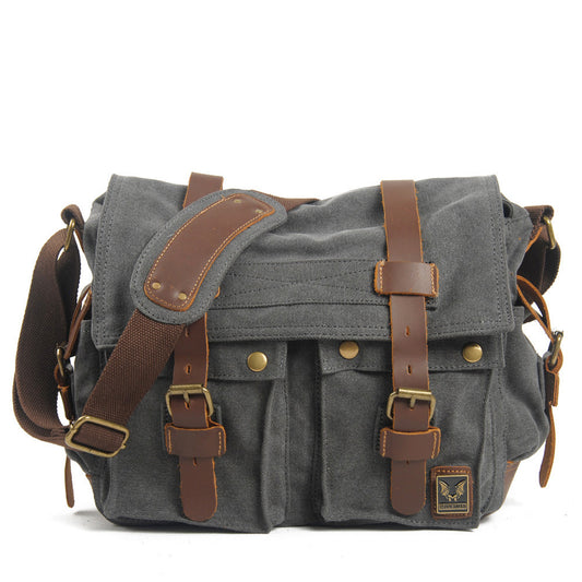 Retro canvas shoulder bag