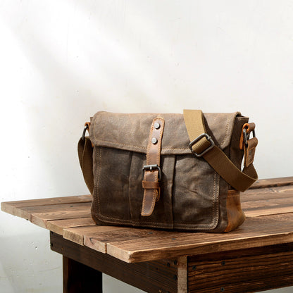 Retro casual canvas messenger bag