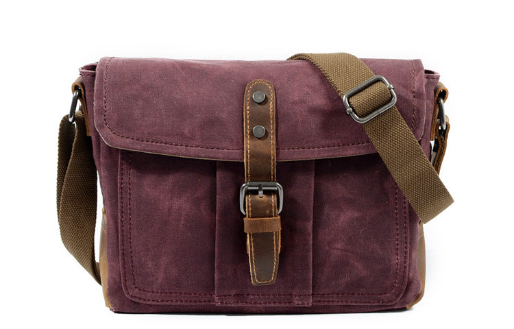 Retro casual canvas messenger bag